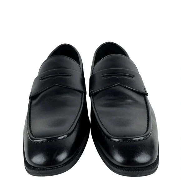 Alfani Black Faux Leather Penny Loafers Men - Picture 3 of 7